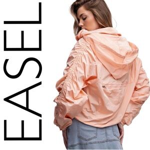 Easel Women's Light Peach Utility Jacket NWT size Medium